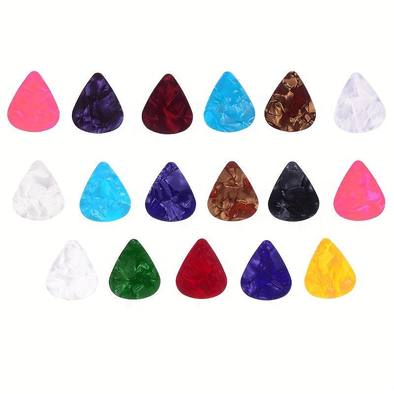 20Pcs Guitar Picks Mixed Thicknesses Random Colour