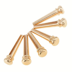 8pc Golden Bridge Pins & Nuts for Acoustic Guitar