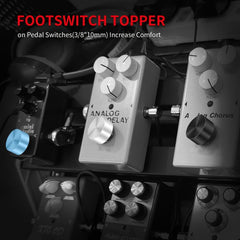 7 Pcs Colored Metal Foot Switch Topper for Pedal Switches
