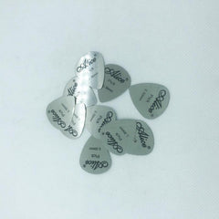 10pcs Professional 0.3mm Metal Guitar Pick Silver Bass Ukulele Guitar Playing