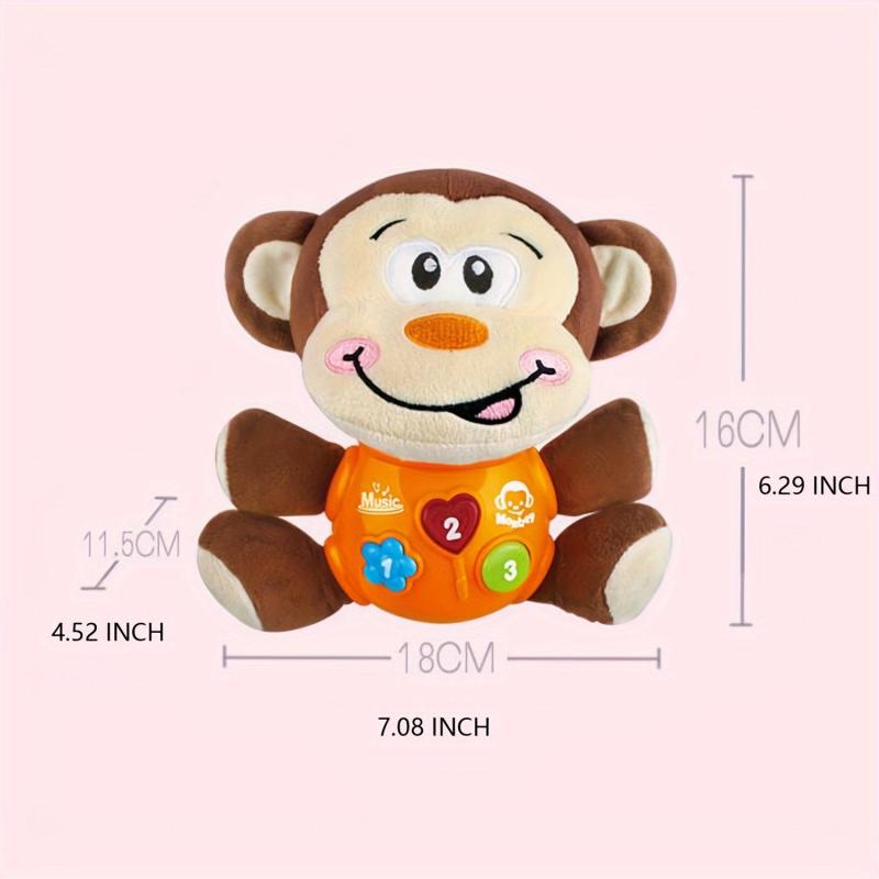 Monkey Music Baby Toy Stuffed Animal Lights Musical Toys for Baby Boys and Girls