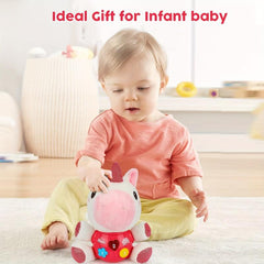 Baby Musical Unicorn Infant Toy Snap Button Random