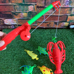 Kids Fishing Toy Game Water Table Bathtub Party Toy Fishing Rod Floating Fish