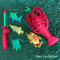 Kids Fishing Toy Game Water Table Bathtub Party Toy Fishing Rod Floating Fish