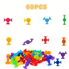 Textured Suction Toys Connect Build Create Mold Bath Toys