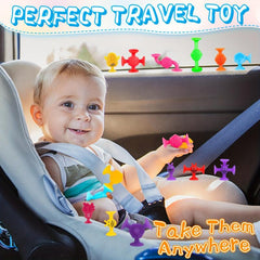 Textured Suction Toys Connect Build Create Mold Bath Toys