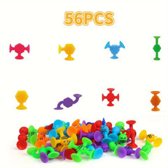 Textured Suction Toys Connect Build Create Mold Bath Toys