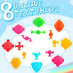 Textured Suction Toys Connect Build Create Mold Bath Toys