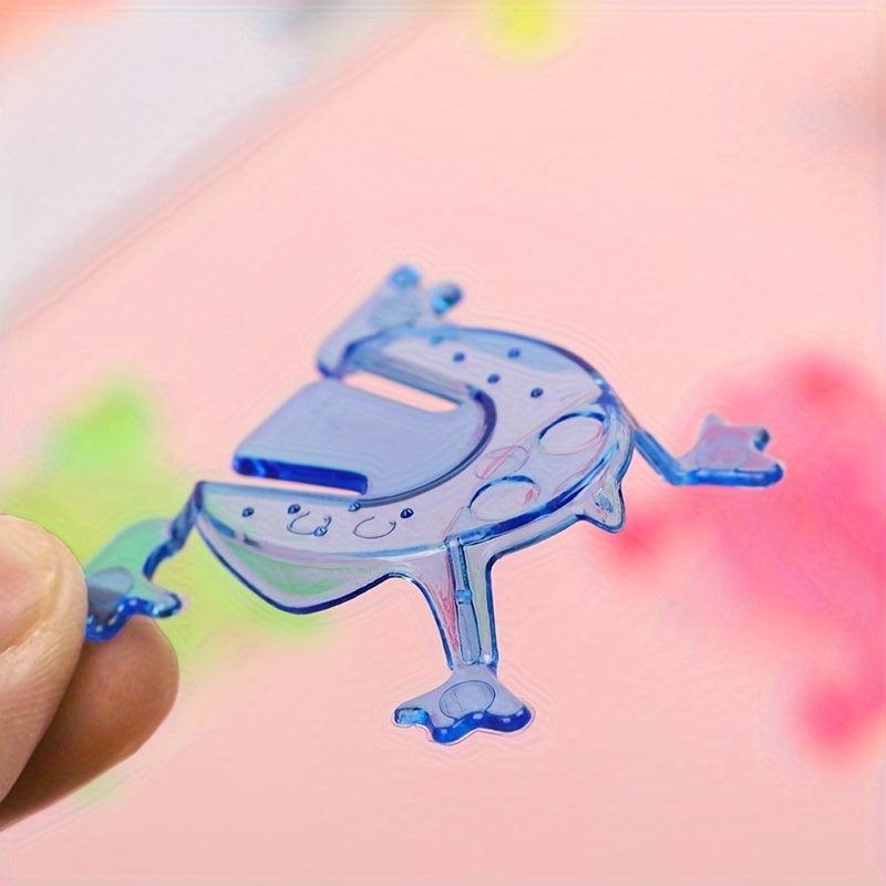 100pcs Leaping Frog Toys Transparent Plastic Parent Child Toy