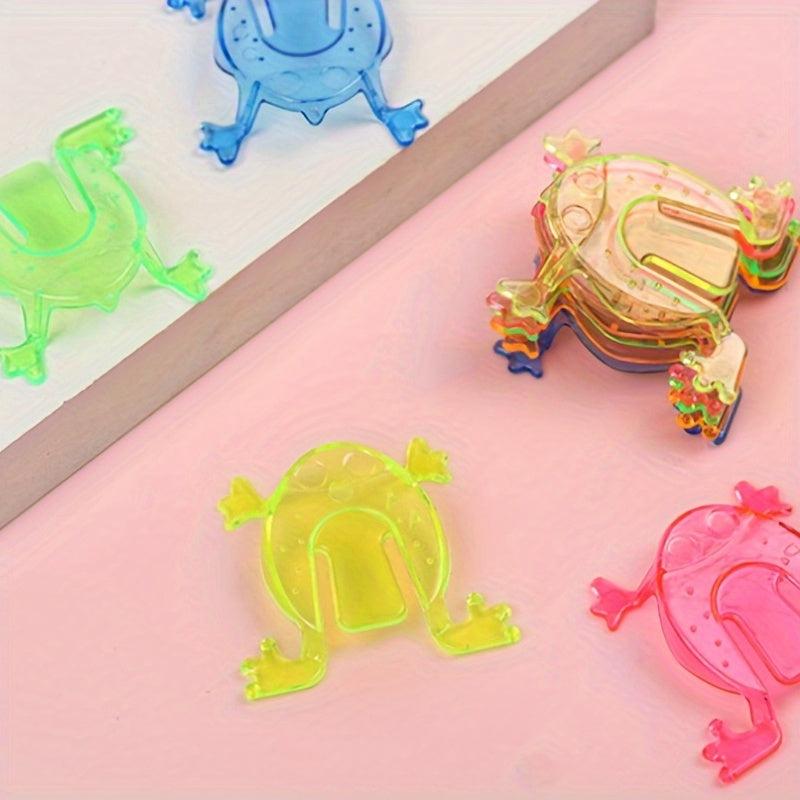 100pcs Leaping Frog Toys Transparent Plastic Parent Child Toy