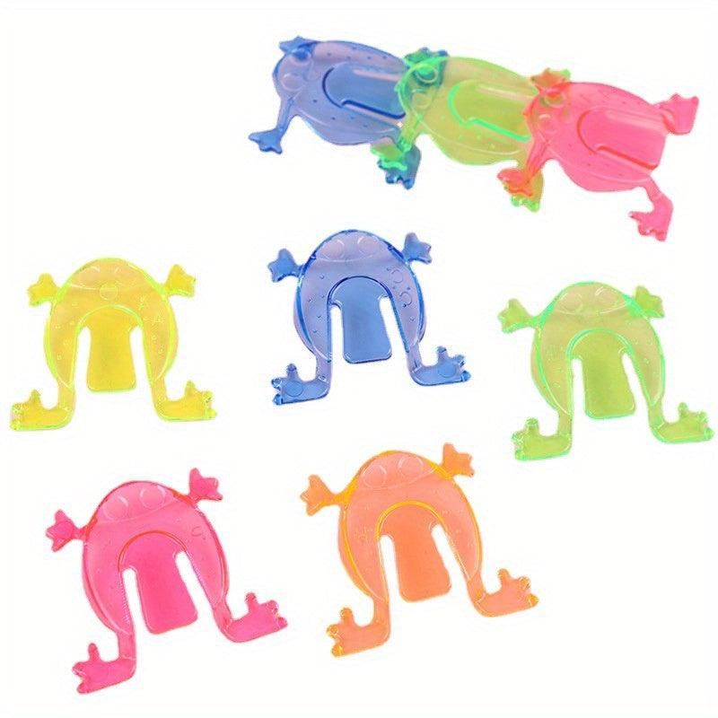 100pcs Leaping Frog Toys Transparent Plastic Parent Child Toy