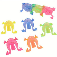 100pcs Leaping Frog Toys Transparent Plastic Parent Child Toy