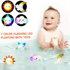 7 Colors Flashing Light Up Bath Toys for Baby Toddler Infants Kids