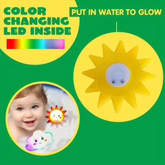 7 Colors Flashing Light Up Bath Toys for Baby Toddler Infants Kids