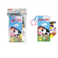 Colorful Animal Tail Cloth Book With Sound