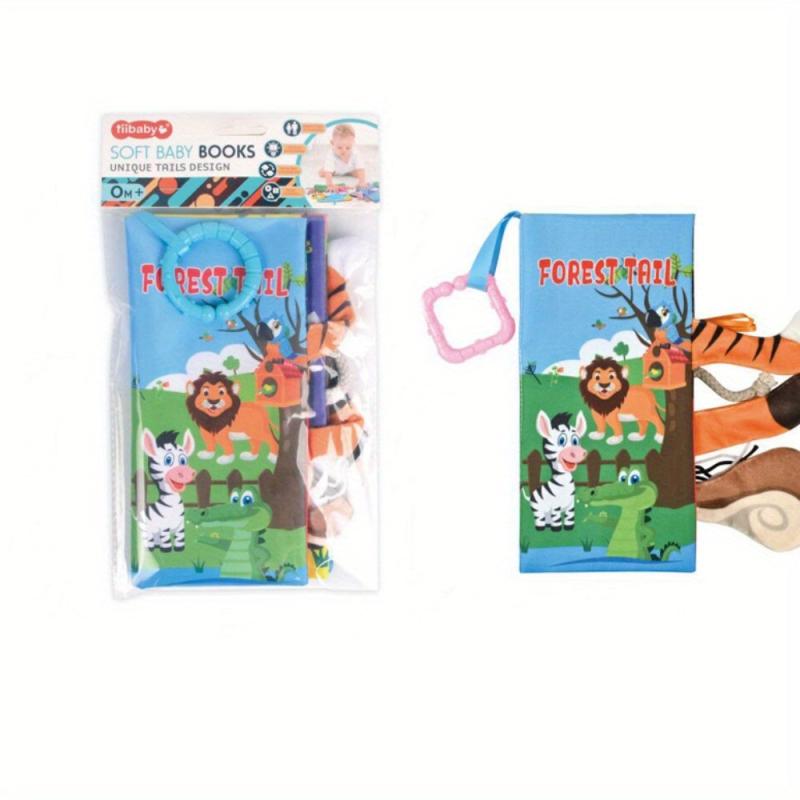 Colorful Animal Tail Cloth Book With Sound