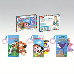 Colorful Animal Tail Cloth Book With Sound