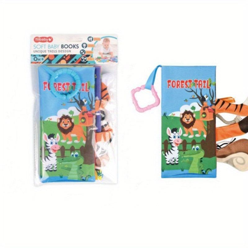 Colorful Animal Tail Cloth Book With Sound