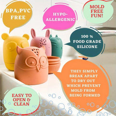 Bumble Bear Mold Silicone Bath Toys Non Toxic Infant Bathtub Toy