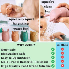 Bumble Bear Mold Silicone Bath Toys Non Toxic Infant Bathtub Toy