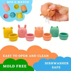 Bumble Bear Mold Silicone Bath Toys Non Toxic Infant Bathtub Toy