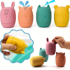 Bumble Bear Mold Silicone Bath Toys Non Toxic Infant Bathtub Toy