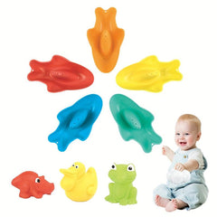 9 Pcs Bath Toys with Floating Boats Mold for Infants Eco Friendly Non Toxic