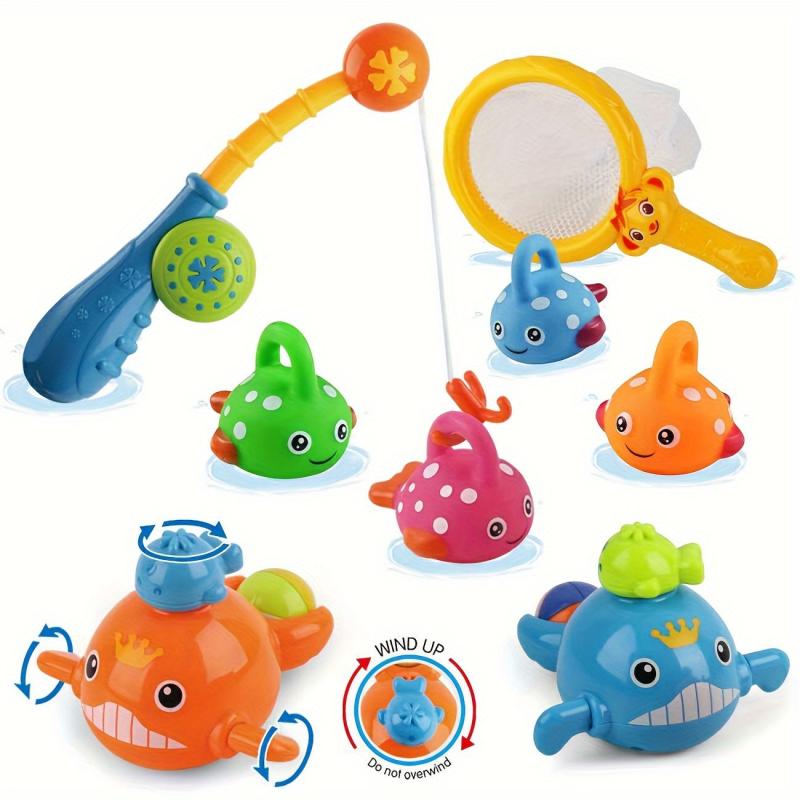 Swimming Whale Bath Toy Fishing Game for Kids