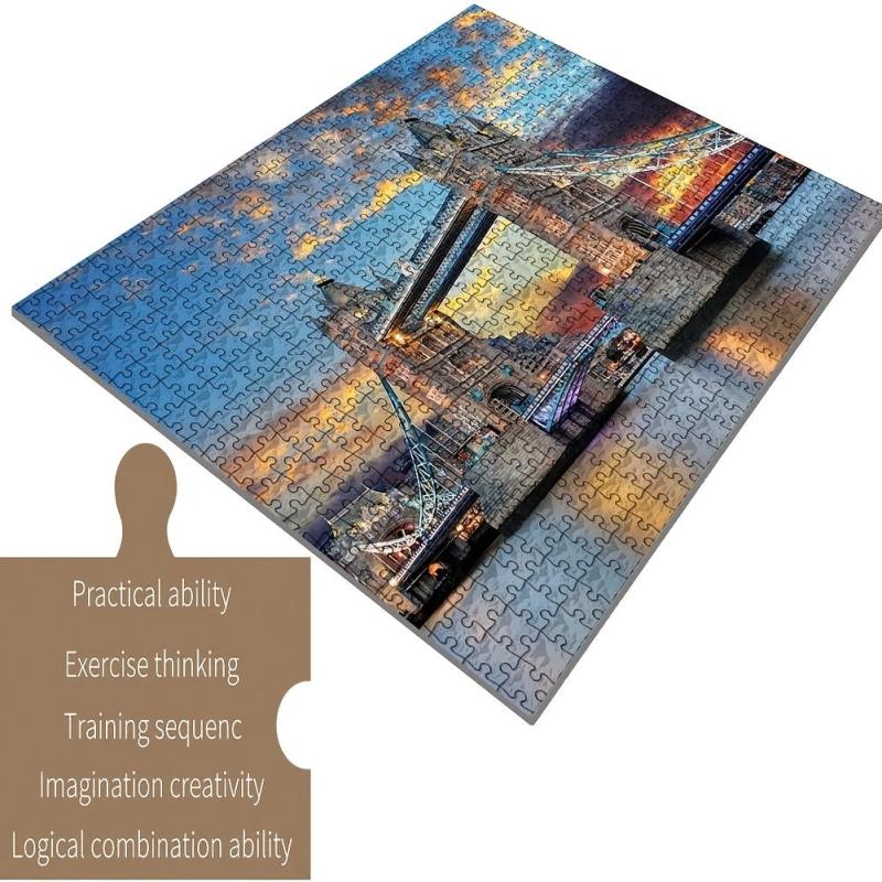 1000pc London Tower Bridge Puzzle Adults Teens Kids Jigsaw Fun Family Game