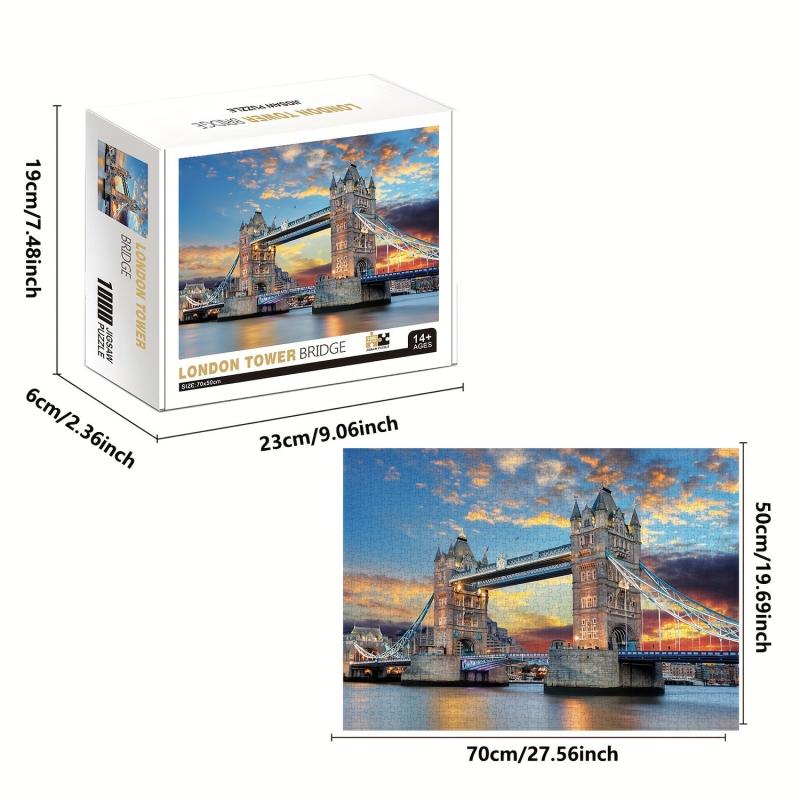 1000pc London Tower Bridge Puzzle Adults Teens Kids Jigsaw Fun Family Game