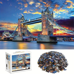 1000pc London Tower Bridge Puzzle Adults Teens Kids Jigsaw Fun Family Game