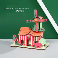 3D DIY Puzzle Model Mechanical Toy Building Game Wooden Crafts