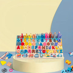 Montessori Wooden Toys Kids' Number Letter Traffic Busy Board Math Toy