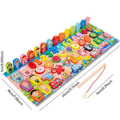 Montessori Wooden Toys Kids' Number Letter Traffic Busy Board Math Toy