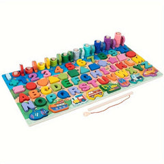 Montessori Wooden Toys Kids' Number Letter Traffic Busy Board Math Toy