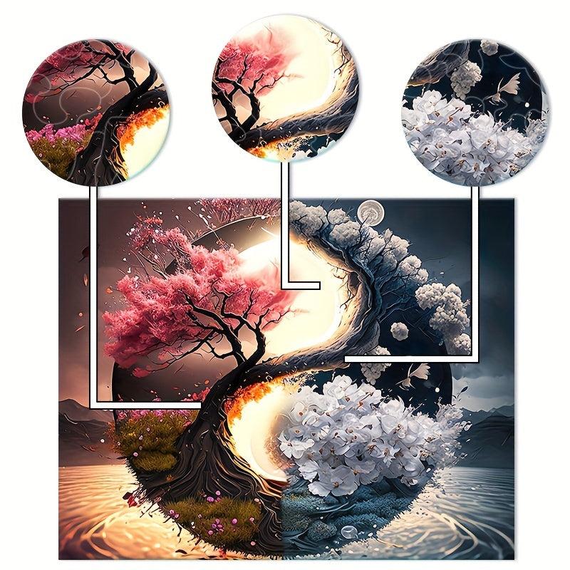 Yin Yang Sun Moon Tree Of Life Wooden Puzzle