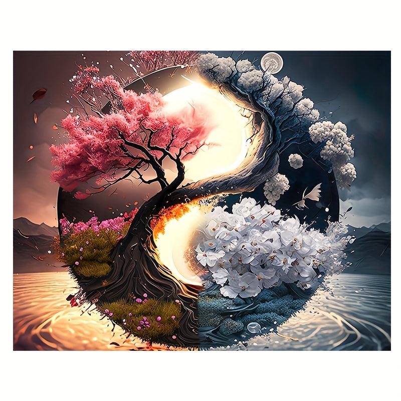 Yin Yang Sun Moon Tree Of Life Wooden Puzzle