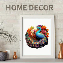 Colorful Peacock Wooden Jigsaw Puzzle