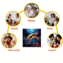 Turtle Wooden Jigsaw Puzzle Irregular Shape Particles Exercise Focus