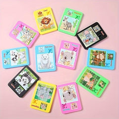 5pcs Cartoon Animal Sliding Puzzle Educational Toy for Kids Gift