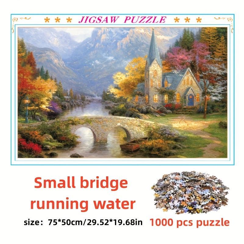 1000pcs Jigsaw Puzzles Gift Decompression Toys Wall Decoration Challenging Game