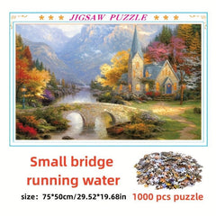 1000pcs Jigsaw Puzzles Gift Decompression Toys Wall Decoration Challenging Game