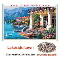 1000pcs Jigsaw Puzzles Gift Decompression Toys Wall Decoration Challenging Game