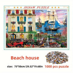 1000pcs Jigsaw Puzzles Gift Decompression Toys Wall Decoration Challenging Game