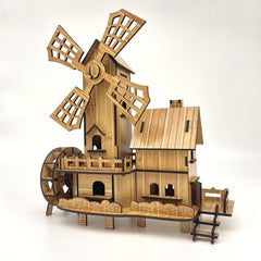 Wooden 3D Puzzle Building Models DIY Laser Cut Assembly Kit