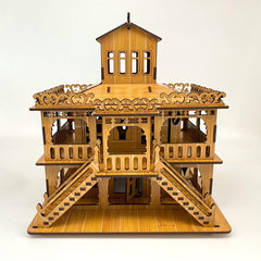 Wooden 3D Puzzle Building Models DIY Laser Cut Assembly Kit