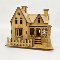 Wooden 3D Puzzle Building Models DIY Laser Cut Assembly Kit