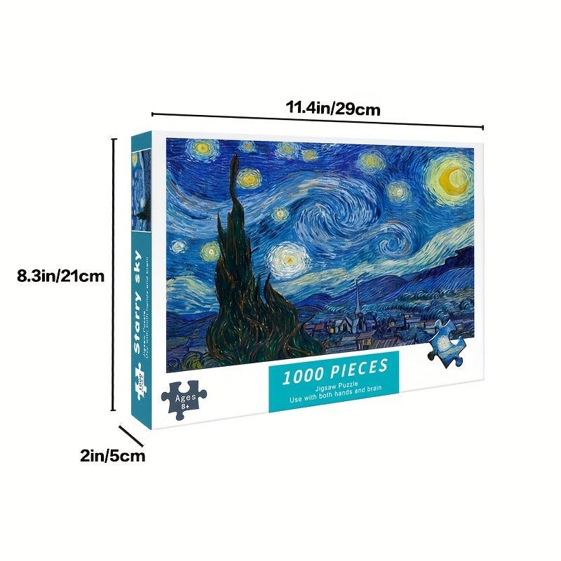 1,000-Piece Starry Sky Jigsaw Puzzle - Relaxing Landscape Art