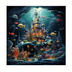 Underwater World Wooden Puzzle Parent-child Game DIY Puzzle Toy in Box