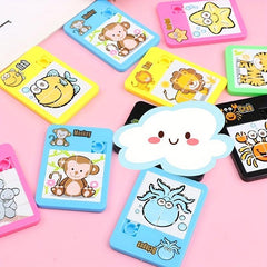 10pcs Children's Animal Sliding Puzzle 16 Grids Maze Small Toys Mixed Colors